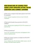 NGN EXAMS END OF COURSE STUDY GUIDE LATEST UPDATED ACTUAL TESTED QUESTIONS