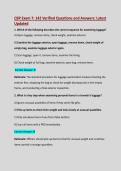 Exam 7&colon;CBP Exam&colon;142 Verified Questions and Answers&colon; Latest&NewLine;Updated&colon; Guaranteed A&plus; Score Solution