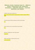 Adhesive Anchor Training Exam &NewLine;V2 &ndash; &NewLine;Adhesive &NewLine;Anchor Installation and Inspection &NewLine;Assessment &ndash; &NewLine;2026&sol;2027 Edition &ndash; &NewLine;Verified &NewLine;Questions and Answers 