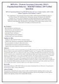 D076 OA - Western Governors University &lpar;WGU&rpar;&NewLine;Organizational Behavior - 2026&sol;2027 Edition &vert; 250 Verified&NewLine;Questions