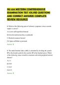 NU 650 MIDTERM COMPREHENSIVE EXAMINATION TEST SOLVED QUESTIONS AND