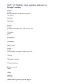A&P 1 101 Module 2 Exam Questions and Answers &ndash; Portage Learning&NewLine;