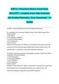 NUR 611 Final Exam Review Actual Exam 2026&sol;2027 &vert; Complete Exam-Style Questions with Detailed Rationales &vert; Pass Guaranteed &ndash; A&plus; Graded