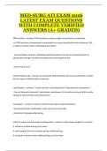 Medical-Surgical ATI Exam 2026 &ndash; Complete Practice Questions&comma; Study Guide&comma; and Nursing Exam Review