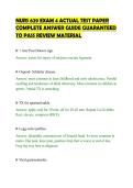NURS 629 EXAM 4 ACTUAL TEST PAPER COMPLETE ANSWER GUIDE GUARANTEED TO PASS REVIEW