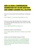 NURS 629 EXAM 4 COMPREHENSIVE EXAMINATION TEST SOLVED QUESTIONS AND
