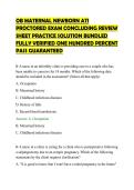 OB MATERNAL NEWBORN ATI PROCTORED EXAM CONCLUDING REVIEW SHEET PRACTICE
