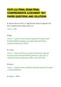 PATH 222 FINAL EXAM FINAL COMPREHENSIVE ASSESSMENT TEST PAPER QUESTIONS AND