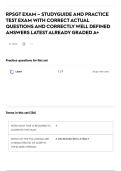 RPSGT EXAM &ndash; STUDYGUIDE AND PRACTICE TEST EXAM WITH CORRECT ACTUAL QUESTIONS AND CORRECTLY WELL DEFINED ANSWERS LATEST ALREADY GRADED A&plus;