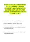 AONN CERTIFICATION EXAM WITH ACCURATE QUESTIONS AND ANSWERS &lpar;VERIFIED ANSWERS&rpar; &vert; LATEST &lpar;2026&sol;2027&rpar; UPDATED VERSION &vert; 100&percnt; GUARANTEED PASS &lbrace;JUST RELEASED&rcub;