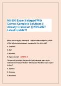 NU 650 Exam 3 Merged With &NewLine;Correct Complete Solutions &vert;&vert; &NewLine;Already Graded A&plus; &vert;&vert; 2026-2027 &NewLine;Latest Update&excl;&excl;&excl;