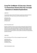 CompTIA CertMaster CE Security&plus; Domain 1&period;0 Assessment General Security Concepts &ndash; Questions & Detailed Explanations&period;pdf&NewLine;&NewLine;