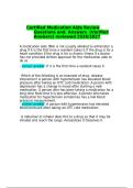 Certified Medication Aide Review Questions And Answers With Verified Solutions And Study Guide Reviewed 2026&sol;2027