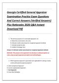 Georgia Certified General Appraiser &NewLine;Examination Practice Exam Questions &NewLine;And Correct Answers &lpar;Verified Answers&rpar; &NewLine;Plus Rationales 2026 Q&A Instant &NewLine;Download Pdf