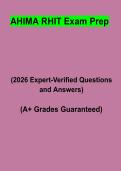 AHIMA RHIT Exam Prep Questions & Answers PDF &vert; Complete RHIT Certification Study Guide