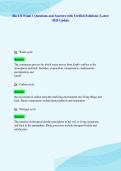 Bio 111 Exam 1 Questions and Answers with Verified Solutions &vert; Latest&NewLine;2026 Update