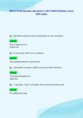 BIO111 Final Questions and Answers with Verified Solutions &vert; Latest&NewLine;2026 Update&NewLine;