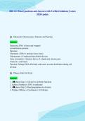 BIO 111 Final Questions and Answers with Verified Solutions &vert; Latest&NewLine;2026 Update