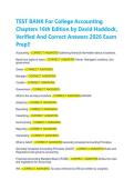 COLLEGE ACCOUNTING &lpar;17th ED&period;&rpar; &ndash; Complete Test Bank with 100&percnt; Correct Answers & Verified Solutions &vert; Guaranteed Success