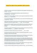 Texas Fire Alarm Test questions with answers