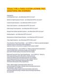 TEXAS TYPE A FIXED SYSTEM LICENSE TEST QUESTIONS AND ANSWERS