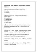 Biology 1407 Exam 2 Review Questions With Complete Solutions