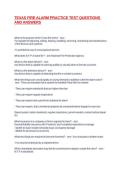 TEXAS FIRE ALARM PRACTICE TEST QUESTIONS AND ANSWERS