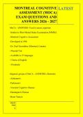 MONTREAL COGNITIVE &NewLine;ASSESSMENT &lpar;MOCA&rpar; &NewLine;EXAM QUESTIONS AND &NewLine;ANSWERS 2026 - 2027
