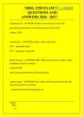 NRSG 2350 EXAM 3 &NewLine;QUESTIONS AND &NewLine;ANSWERS 2026 - 2027