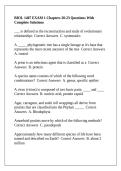 BIOL 1407 EXAM 1 Chapters 20-23 Questions With Complete Solutions