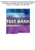 Test Bank For Lewis s Medical- Surgical Nursing&comma; 12th Edition by Mariann M&period; Harding&comma; Jeffrey Kwong&comma; Debra Hagler Chapter 1-69 Complete Latest 2024-2025