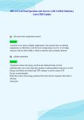 BIO 111 Lab Final Questions and Answers with Verified Solutions &vert;&NewLine;Latest 2026 Update