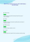 BIO 111 Exam 2 Questions and Answers with Verified Solutions &vert;&NewLine;Latest 2026 Update