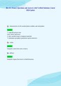 Bio 111- Exam 2 Questions and Answers with Verified Solutions &vert; Latest&NewLine;2026 Update
