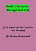 Health Information Management Test Questions & Verified Answers PDF &vert; Complete HIM Study Guide & Exam Prep 2026