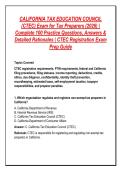 CALIFORNIA TAX EDUCATION COUNCIL&NewLine;&lpar;CTEC&rpar; Exam for Tax Preparers &lpar;2026&rpar; &vert;&NewLine;Complete 100 Practice Questions&comma; Answers &&NewLine;Detailed Rationales &vert; CTEC Registration Exam&NewLine;Prep Guide&NewLine;