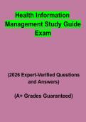 Health Information Management Study Guide Exam Questions & Verified Answers PDF &vert; Complete HIM Exam Prep 2026