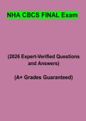 NHA CBCS Final Exam Questions & Verified Answers PDF &vert; Complete Certified Billing & Coding Specialist &lpar;CBCS&rpar; Study Guide 2026