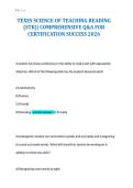 TEXES SCIENCE OF TEACHING READING&NewLine;&lpar;STR&rpar;&vert; COMPREHENSIVE Q&A FOR&NewLine;CERTIFICATION SUCCESS 2026