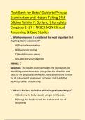 Test Bank for Bates' Guide to Physical &NewLine;Examination and History Taking 14th &NewLine;Edition Rainier P&period; Soriano &vert; Complete &NewLine;Chapters 1&ndash;27 &vert; NCLEX NGN Clinical &NewLine;Reasoning & Case Studies 