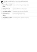 HR Director Qualifications &sol; Score 100&percnt; Guide &sol; 2025 New Version &sol; Career Prep Resource