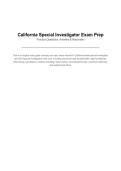 California Special Investigator Exam Questions And Correct Answers &lpar;Verified Answers&rpar; Plus Rationales&vert; 2026&sol;27 Updated