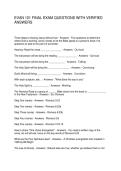 EVAN 101 FINAL EXAM QUESTIONS WITH VERIFIED ANSWERS