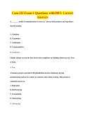 Com 325 Exam 1 Questions with100&percnt; Correct&NewLine;Answers