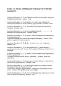 EVAN 101 FINAL EXAM QUESTIONS WITH VERIFIED ANSWERS