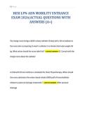 HESI LPN-ADN MOBILITY ENTRANCE&NewLine;EXAM 2026&vert;ACTUAL QUESTIONS WITH&NewLine;ANSWERS &lpar;A&plus;&rpar;&NewLine;