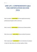 68W LPC &vert; COMPREHENSIVE Q&A&NewLine;FOR CERTIFICATION SUCCESS&NewLine;2026&NewLine;