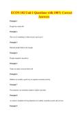 ECON 102 Unit 1 Questions with 100&percnt; Correct&NewLine;Answers