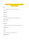 Math 141 Final Test Questions with100&percnt;&NewLine;Correct Answers
