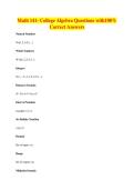 Math 141- College Algebra Questions with100&percnt;&NewLine;Correct Answers